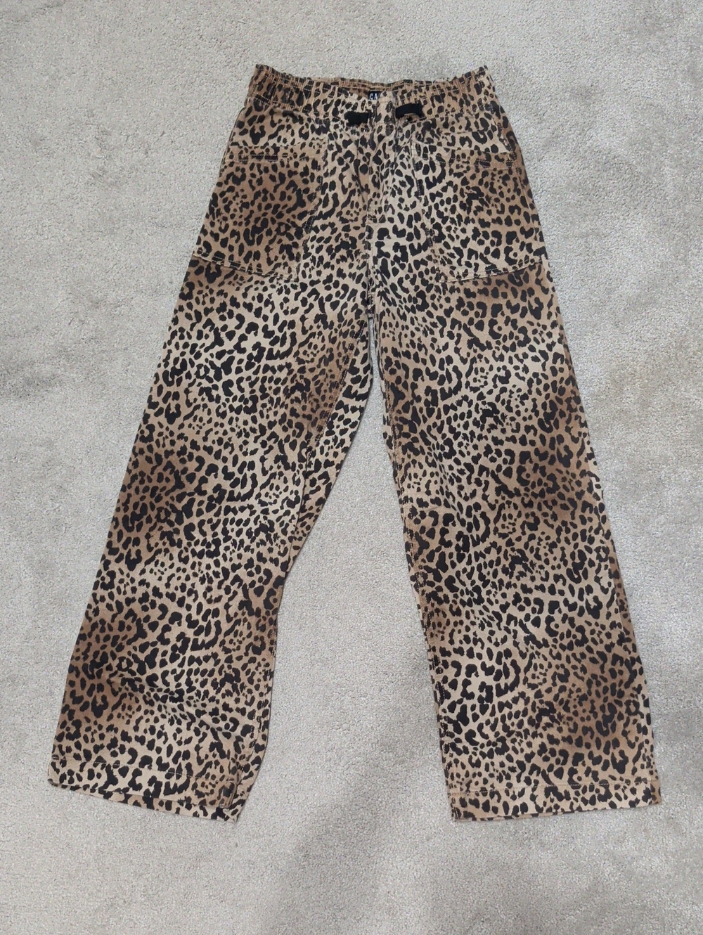 GAP Kids Wide Leg Leopard Pants - Brown & Black